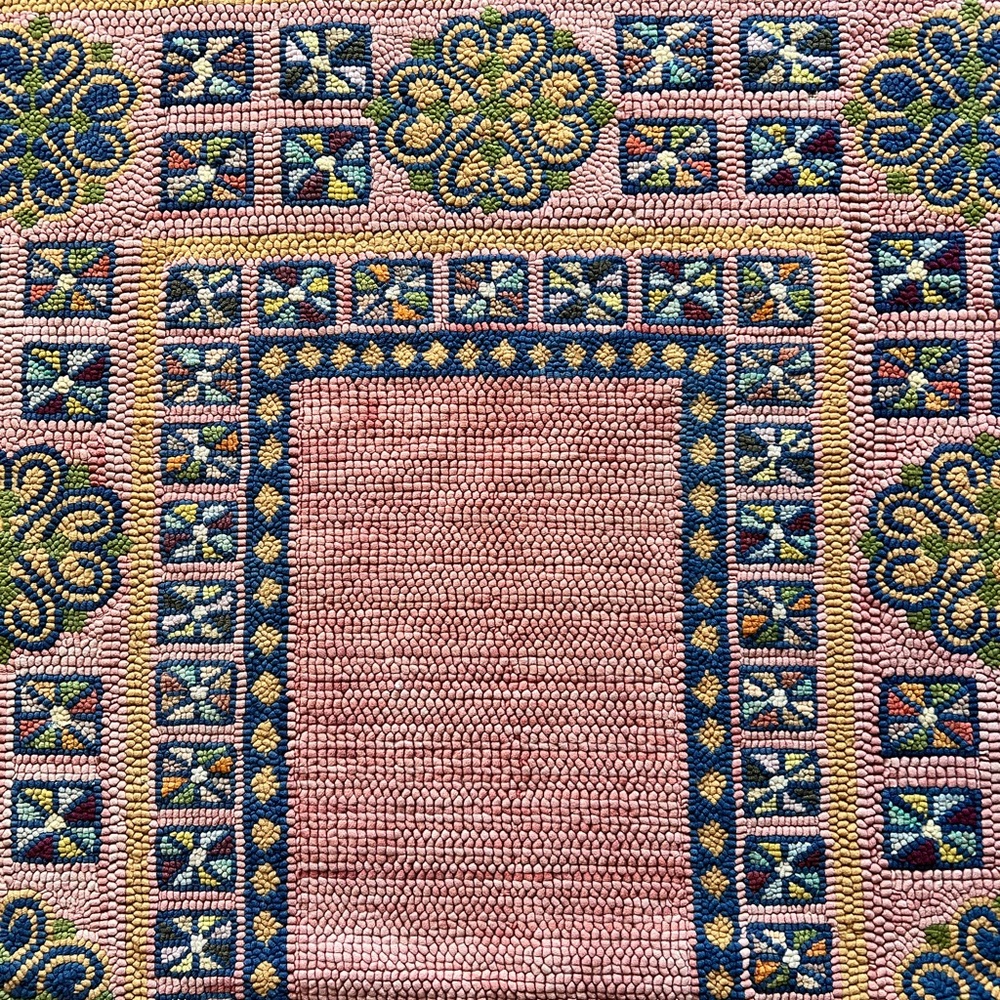 Handmade Colorful Patterned Area Rug 3 x 5 - Picture 4 of 6